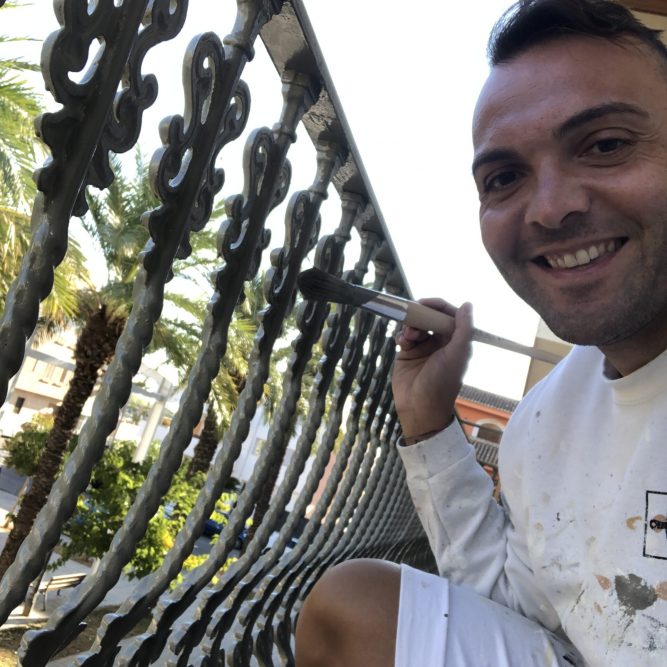 PINTURA EXTERIOR BARANDILLA ESMALTE NEGRO